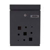 Zenewood galvanizado Montagem de parede de aço Modern Design Caixa de correio - WLD18G
