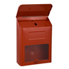Zenewood Galvanized Steel Wall Mount Caixa de correio vermelho - WL002