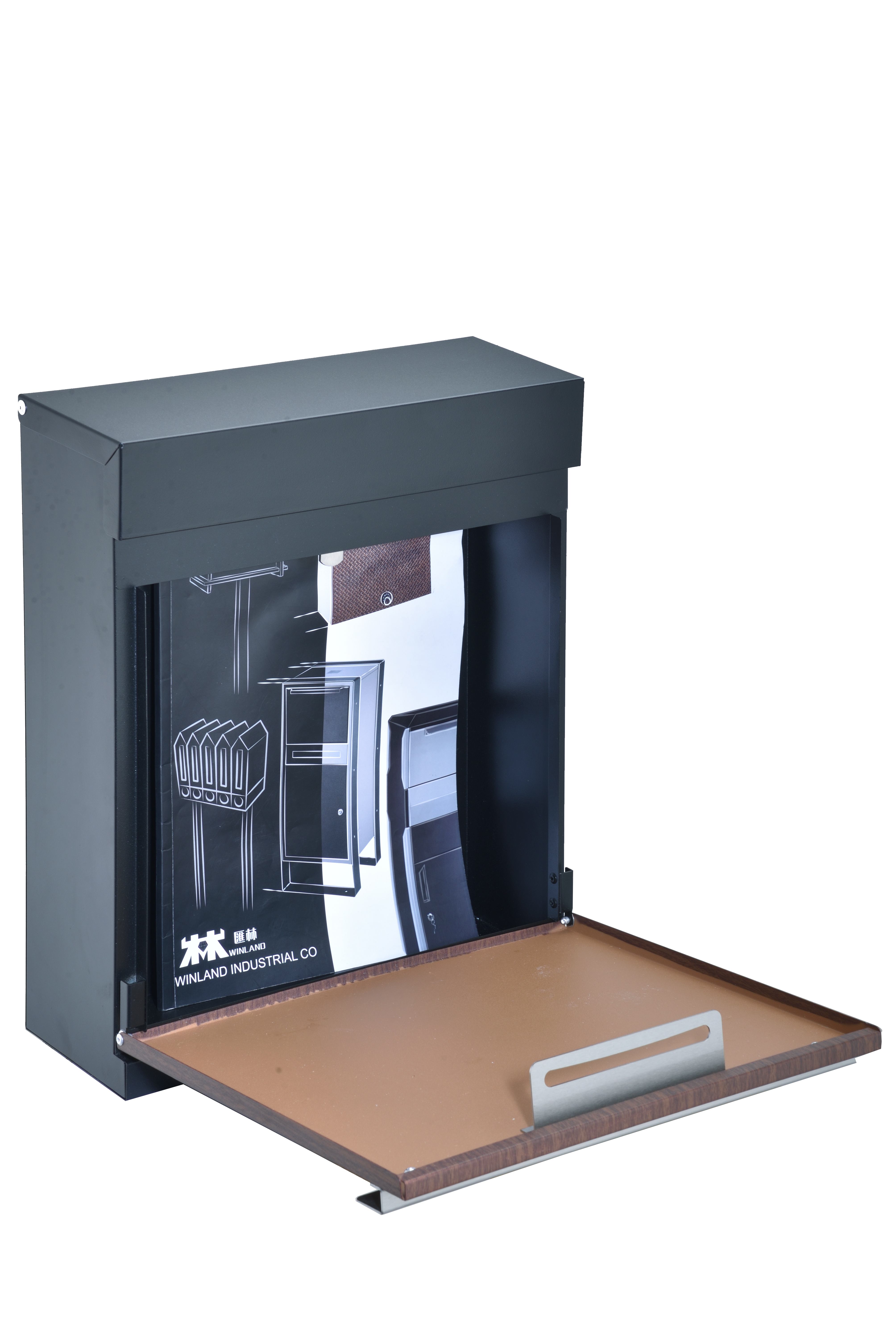 Caixa de letra montada na parede