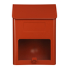 Zenewood Galvanized Steel Wall Mount Caixa de correio vermelho - WL002