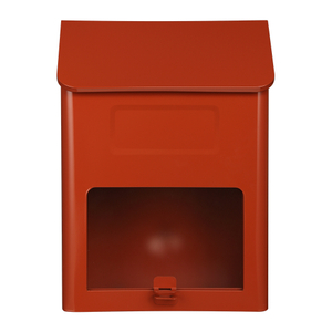 Zenewood Galvanized Steel Wall Mount Caixa de correio vermelho - WL002